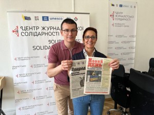 La vicepresidente Anna Del Freo in visita in Ucraina porta la solidarietà della Alg ai giornalisti in guerra